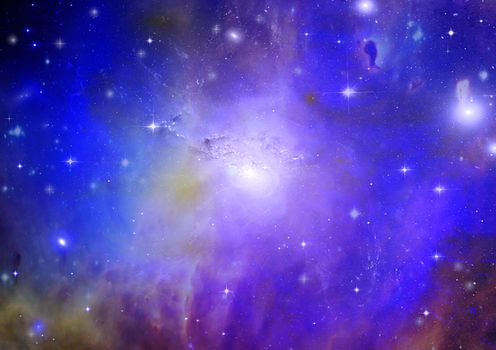 Far space being shone nebula as abstract background