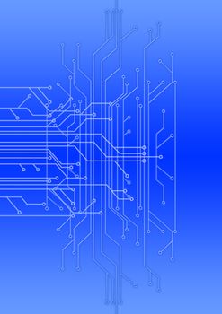 abstract set of printing conductors for an electric circuit