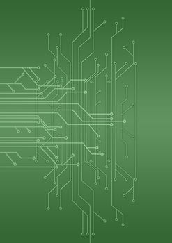 abstract set of printing conductors for an electric circuit