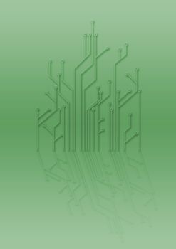 High quality Illustration of an abstract microcircuit