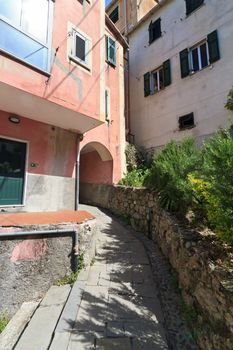urban view in Mortola di Camogli, Liguria, italy