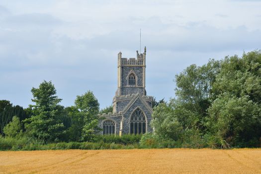 Rural church at stratford st mary suffolk