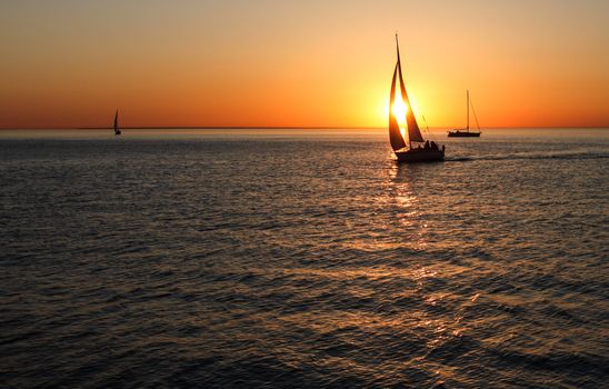 Sail boat sunset silhouette in sea







Sail boat sunset silhouette