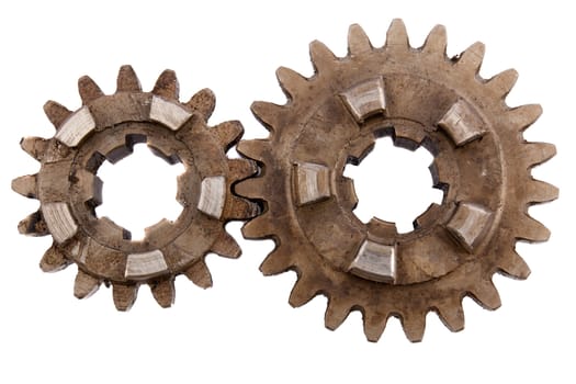 Spare Parts, gears on a white background