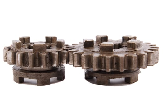Spare Parts, gears on a white background