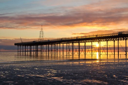 Dawn at the Pier in Colwyn Bay Wales