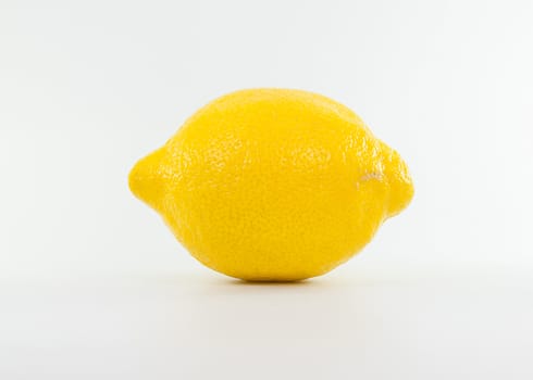 Yellow lemon on white background isolate