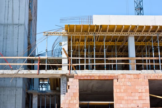 Structure of buildings under construction