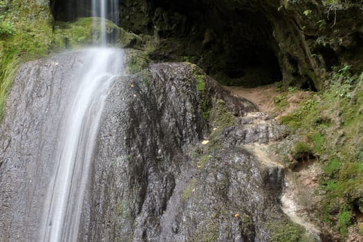mountain stream and rocks