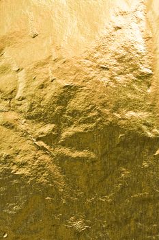 Golden foil abstract texture