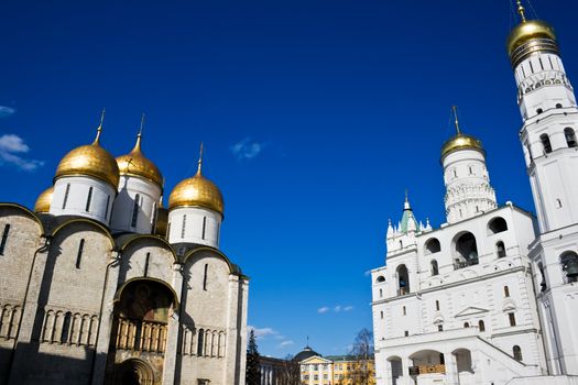 Dormition Cathedral and Ivan the Great bell tower in Kremlin, Moscow