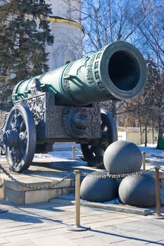 Tsar Pushka - huge ancient cannon, Moscow Kremlin, Russia