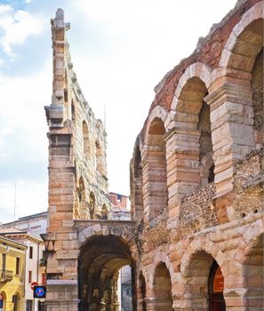 Ancient roman amphitheatre Arena in Verona, Italy