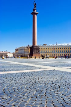 Palace square in Saint Petersburg and the Alexander's column