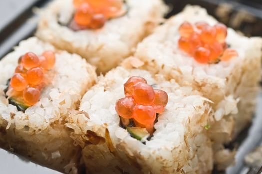 Traditional Japanese food Sushi, close-up