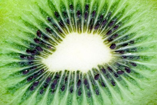 Macro photo of a fresh kiwi