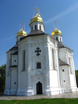 Beautiful church on a background of the blue sky