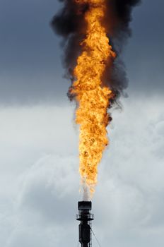 a flare in the petrochemical industry
