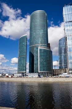 Modern skyscrapers under the sky