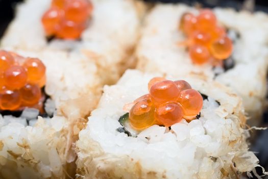 Traditional Japanese food Sushi, close-up