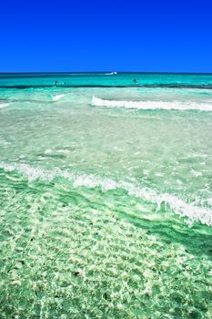 The view from sandy beach Cinta near San-Teodoro, Sardinia, Italy