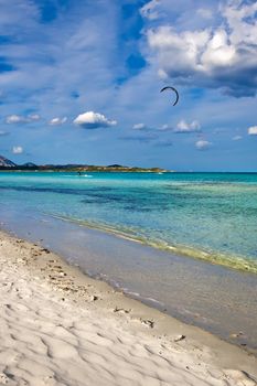 beautiful beach La Cinta in Sardinia, Italy
