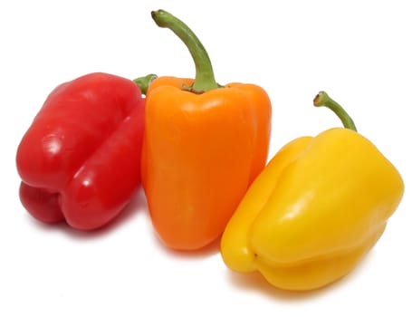 Bell peppers isolated on the white background