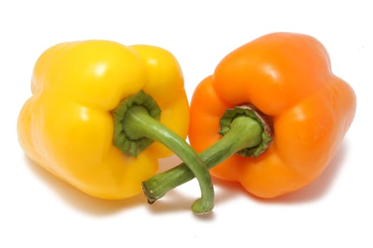 Bell peppers isolated on the white background