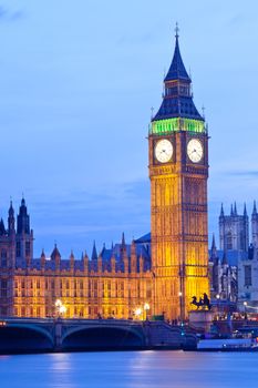 Big Ben Clock Tower, house of westminster Parliament, London England UK