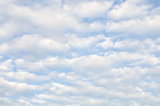 White sparse clouds over blue sky