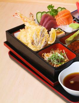 Japanese Bento Lunch set with background