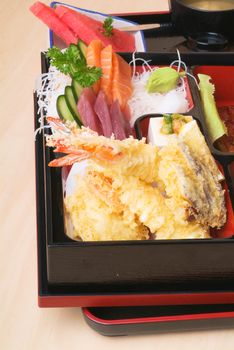 Japanese Bento Lunch set with background