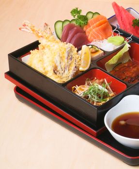 Japanese Bento Lunch set with background