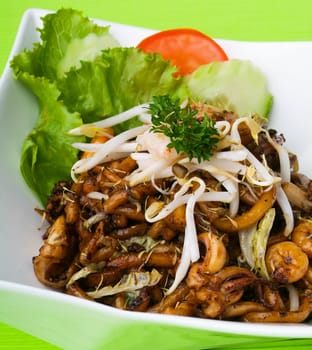 Stir fry noodles asia food