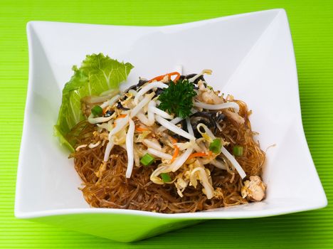 fried rice noodles with Seafood asia food