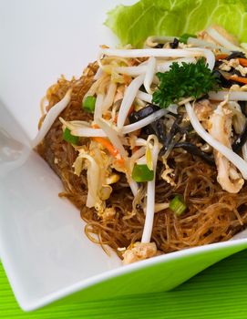 fried rice noodles with Seafood asia food