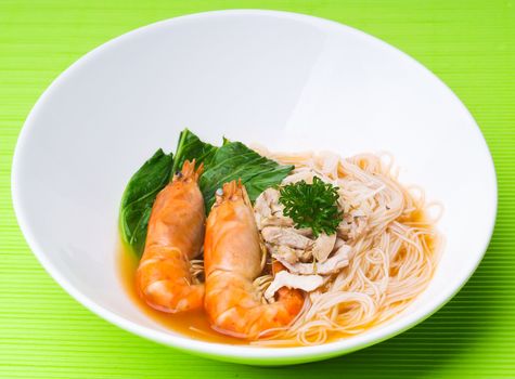 Prawn noodle - Malaysian food spicy noodles.