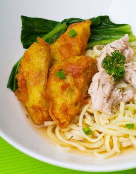 noodle, chicken soup with noodle and vegetables