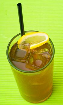 ice lemon tea, drink on background