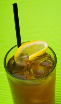 ice lemon tea, drink on background