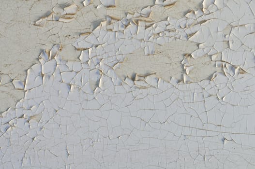 Peeling paint grungy white wall texture. Abstract background.