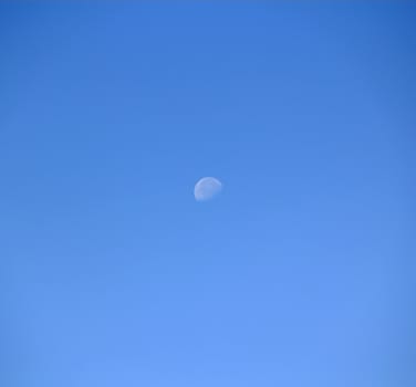 Beautiful image with blue sky and Moon