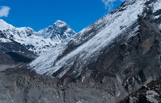 Everest or Chomolungma: highest peak of the world (8848 m)
