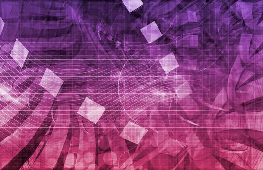 Digital Signal Technology Abstract as Pattern Art