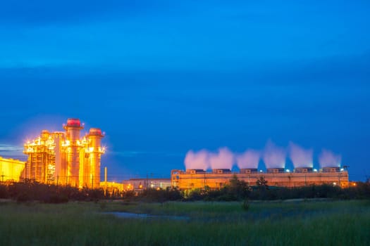 Industry with blue sky.