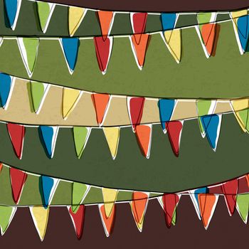 Party pennant bunting. Happy holiday background, vector, EPS10