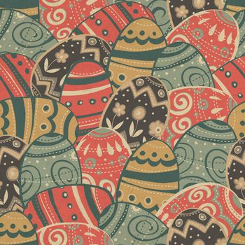 Seamless easter eggs pattern. Vector, EPS10