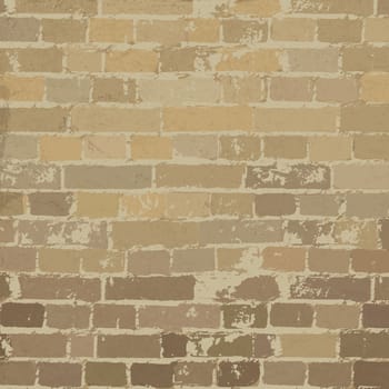 Beige brick wall texture. Vector, EPS10