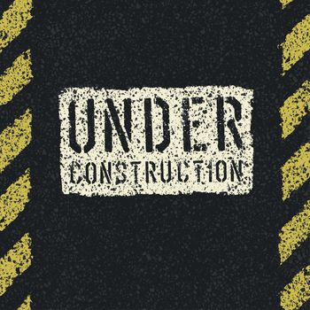 Under construction sign background. Vector, EPS8