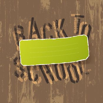 Educational background. Back to school and green label for text. Vector, EPS10